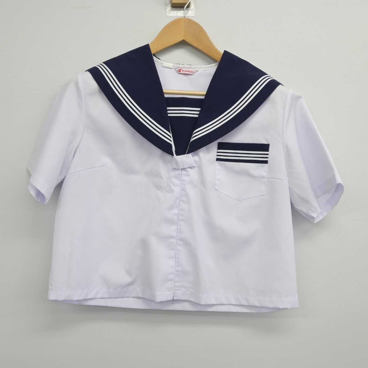 【中古】静岡県 浜松市立三ヶ日中学校 女子制服 2点（セーラー服・スカート）sf032982