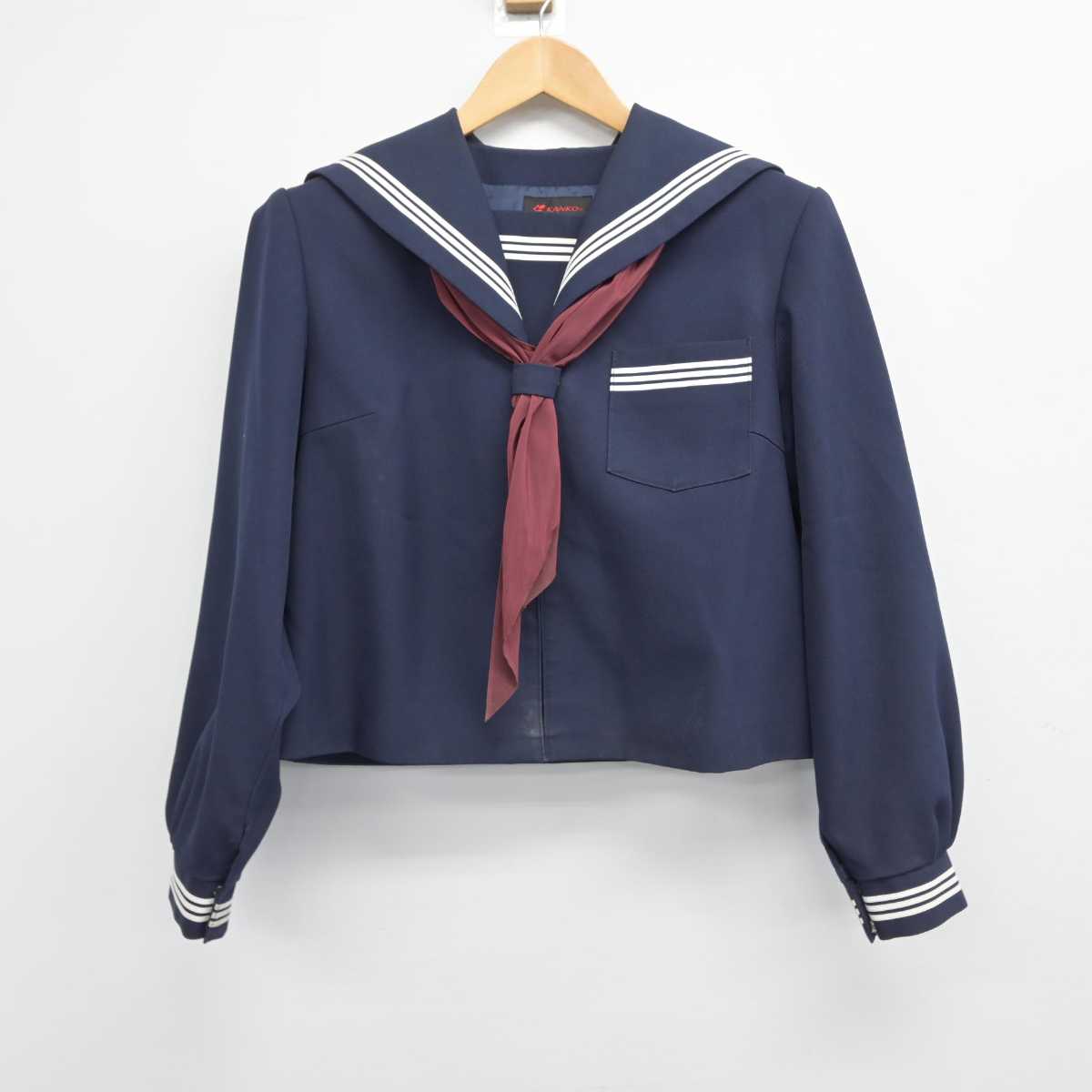 【中古】静岡県 浜松市立三ヶ日中学校 女子制服 3点（セーラー服・スカート）sf032983