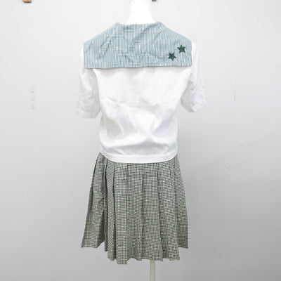 【中古】岡山県 就実高等学校 女子制服 2点（シャツ・スカート）sf032992