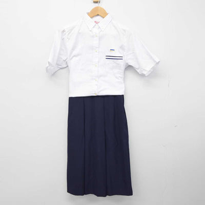 【中古】広島県 広島県立国泰寺高等学校 女子制服 2点（シャツ・スカート）sf033007