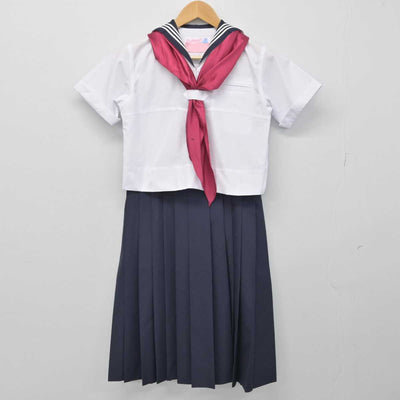 【中古】東京都 女子聖学院中学校 女子制服 3点（セーラー服・ジャンパースカート）sf033030