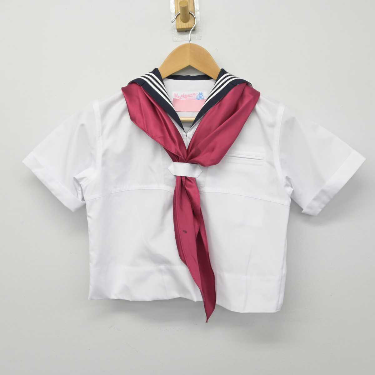 【中古】東京都 女子聖学院中学校 女子制服 3点（セーラー服・ジャンパースカート）sf033030