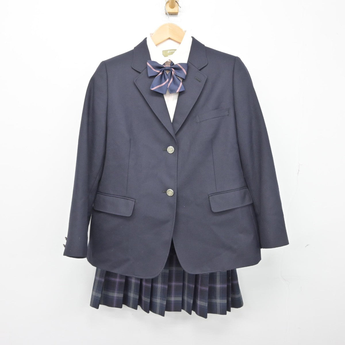 【中古】奈良県 飛鳥未来高等学校 女子制服 5点（ブレザー・ニット・シャツ・スカート）sf033053