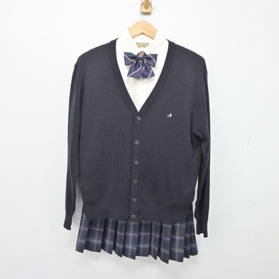 【中古】奈良県 飛鳥未来高等学校 女子制服 5点（ブレザー・ニット・シャツ・スカート）sf033053