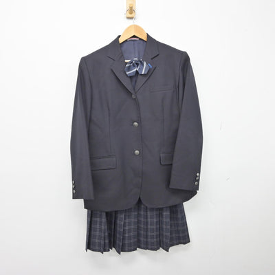 【中古】北海道 手稲高等学校 女子制服 4点（ブレザー・ニット・スカート）sf033058