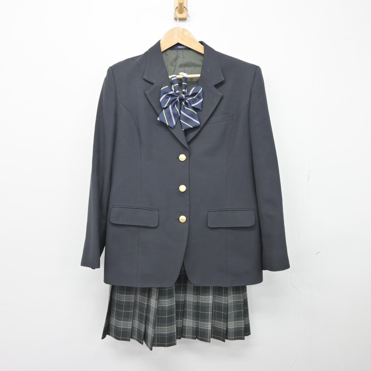 【中古】北海道 旭ケ丘高等学校 女子制服 4点（ブレザー・スカート）sf033060