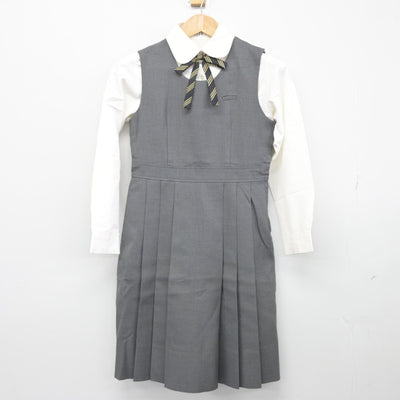 【中古】福岡県 中村学園女子中学校 女子制服 4点（ブレザー・シャツ・ジャンパースカート）sf033076