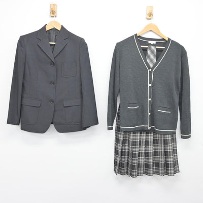 【中古】兵庫県 神戸龍谷高等学校 女子制服 4点（ブレザー・ニット・スカート）sf033099