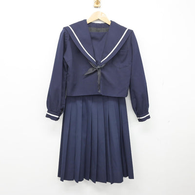 【中古】宮崎県 高鍋高等学校 女子制服 4点（セーラー服・スカート・スカート）sf033109