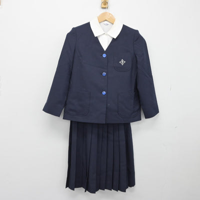 【中古】埼玉県 黒浜西中学校 女子制服 4点（ブレザー・シャツ・ベスト・スカート）sf033125