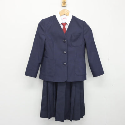 【中古】埼玉県 北陽中学校 女子制服 4点（ブレザー・シャツ・ジャンパースカート）sf033130