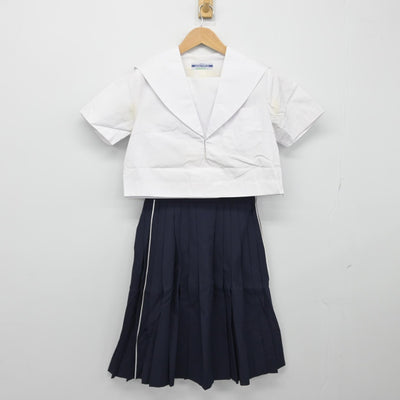 【中古】愛知県 菊里高等学校 女子制服 3点（セーラー服・スカート）sf033136