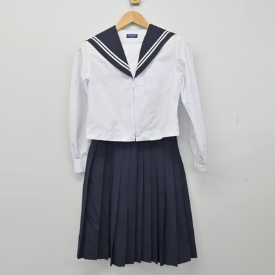 【中古】愛知県 加木屋中学校 女子制服 3点（セーラー服・スカート）sf033144