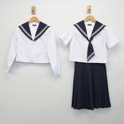 【中古】愛知県 加木屋中学校 女子制服 3点（セーラー服・スカート）sf033145