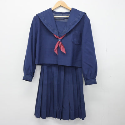 【中古】北海道 滝川西高等学校 女子制服 3点（セーラー服・スカート）sf033155