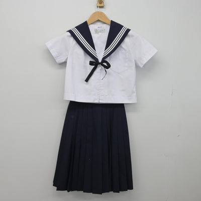 【中古】愛知県 学校名不明 女子制服 4点（セーラー服・シャツ・スカート）sf033177