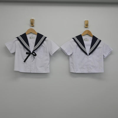 【中古】愛知県 学校名不明 女子制服 4点（セーラー服・シャツ・スカート）sf033177