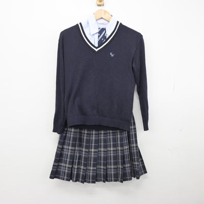 【中古】山梨県 甲府東高等学校 女子制服 7点（ブレザー・ニット・シャツ・スカート）sf033180