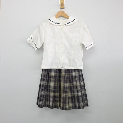 【中古】愛媛県 新居浜東高等学校 女子制服 2点（シャツ・スカート）sf033193