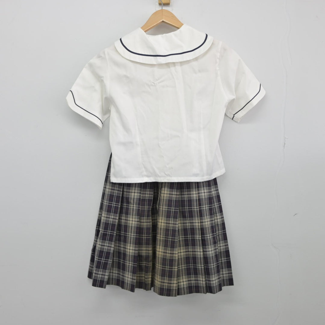 中古】愛媛県 新居浜東高等学校 女子制服 2点（シャツ・スカート