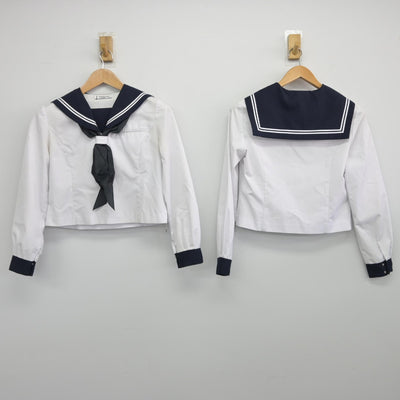 【中古】北海道 安平町立追分中学校 女子制服 3点（セーラー服）sf033196