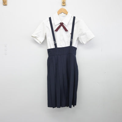 【中古】熊本県 熊本商業高等学校 女子制服 2点（シャツ・スカート）sf033211