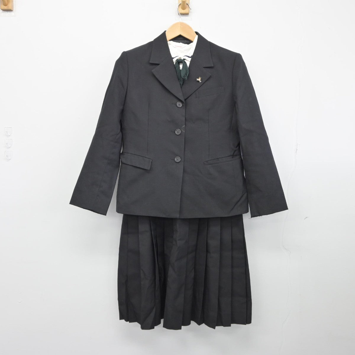 【中古】愛媛県 新居浜東高等学校 女子制服 5点（ブレザー・シャツ・ジャンパースカート）sf033221