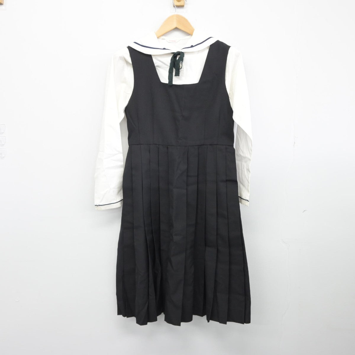 【中古】愛媛県 新居浜東高等学校 女子制服 5点（ブレザー・シャツ・ジャンパースカート）sf033221