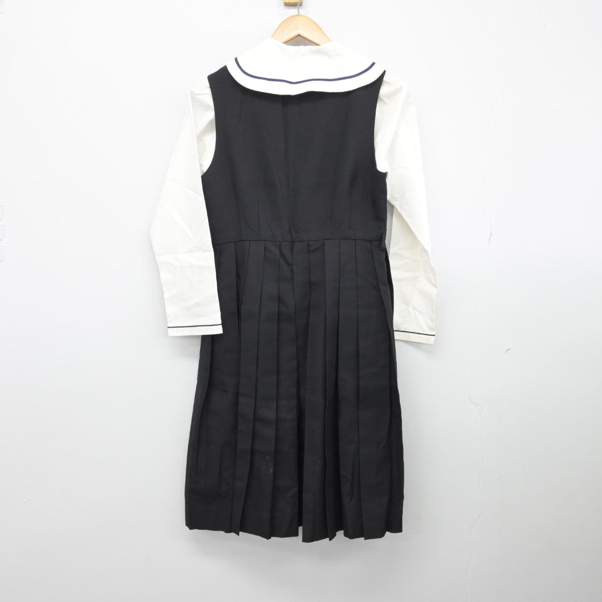 【中古】愛媛県 新居浜東高等学校 女子制服 5点（ブレザー・シャツ・ジャンパースカート）sf033221