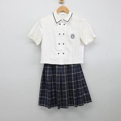 【中古】愛媛県 新居浜南高等学校 女子制服 3点（シャツ・スカート）sf033222