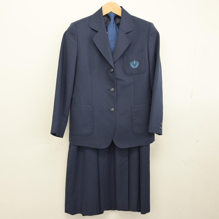 【中古】神奈川県 横浜市立田奈中学校 女子制服 3点（ブレザー・ジャンパースカート）sf033225