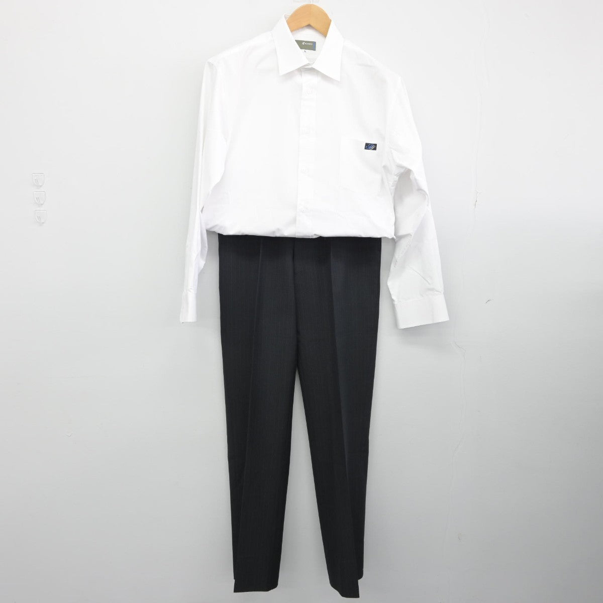 【中古】福岡県 柳川高等学校 男子制服 3点（シャツ・ズボン）sf033230