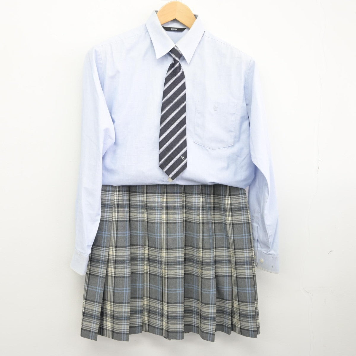 【中古】東京都 大成高等学校 女子制服 2点（シャツ・スカート）sf033235