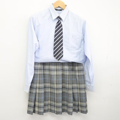 【中古】東京都 大成高等学校 女子制服 2点（シャツ・スカート）sf033235