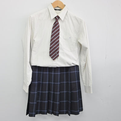 【中古】東京都 大成高等学校 女子制服 2点（シャツ・スカート）sf033236