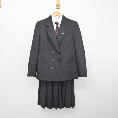 【中古】福岡県 山門高等学校 女子制服 6点（ブレザー・ニットベスト・シャツ・スカート）sf033250