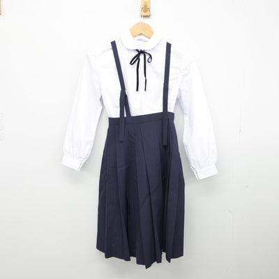 【中古】熊本県 合志中学校 女子制服 3点（シャツ・スカート）sf033267