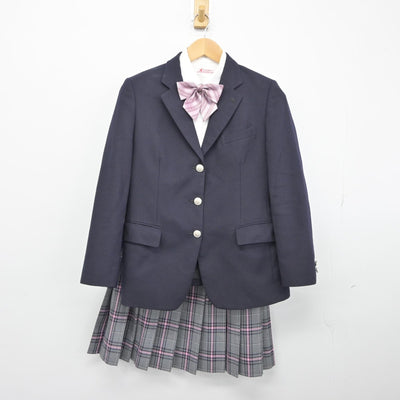 【中古】鹿児島県 クラーク記念国際高等学校 女子制服 4点（ブレザー・シャツ・スカート）sf033275