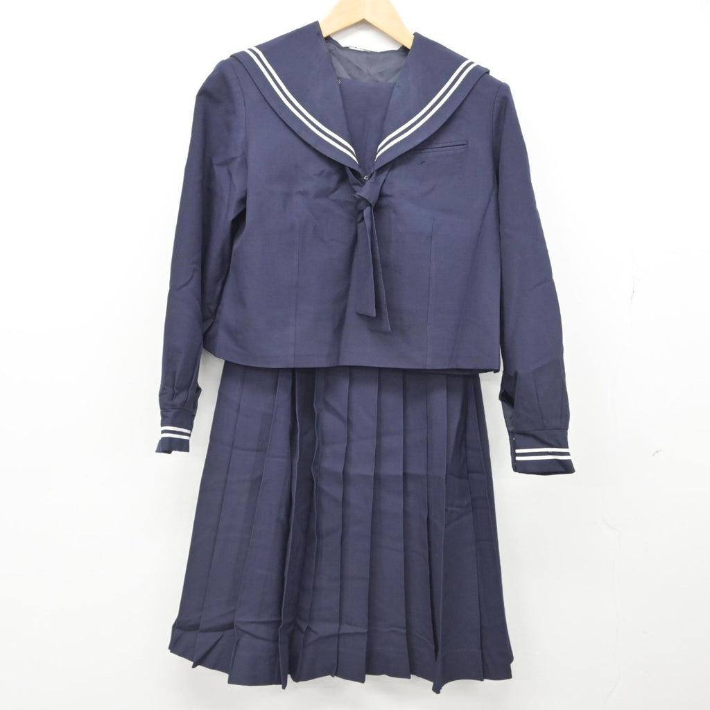 【中古】福島県 いわき市立泉中学校 女子制服 4点（セーラー服・スカート・スカート）sf033281