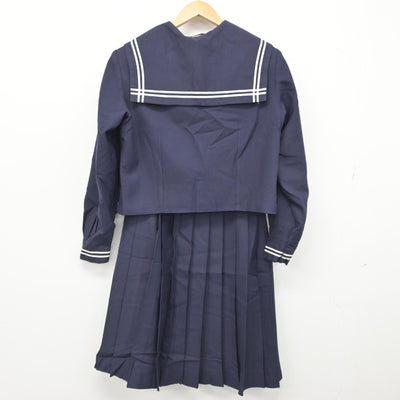 【中古】福島県 いわき市立泉中学校 女子制服 4点（セーラー服・スカート・スカート）sf033281