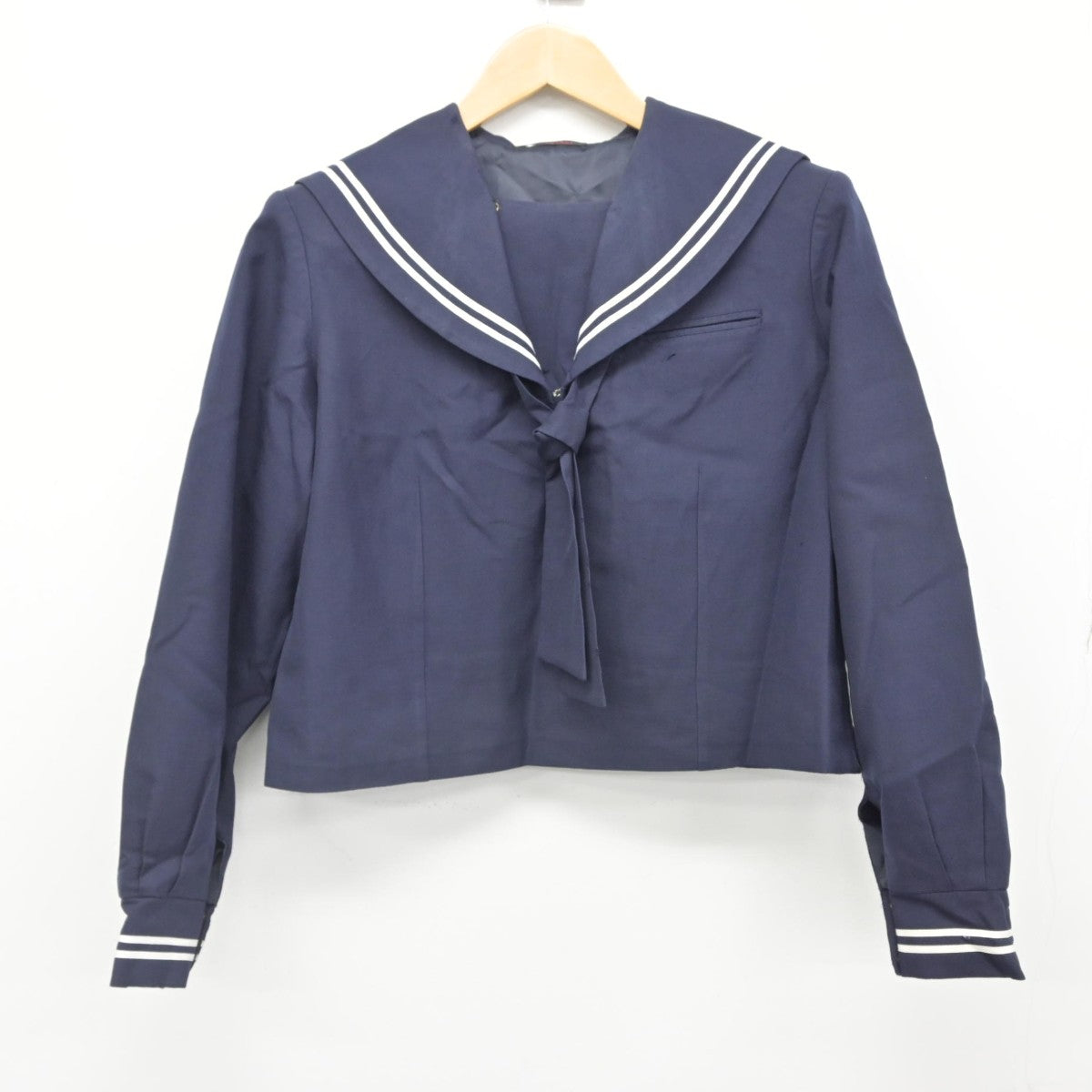 【中古】福島県 いわき市立泉中学校 女子制服 4点（セーラー服・スカート・スカート）sf033281