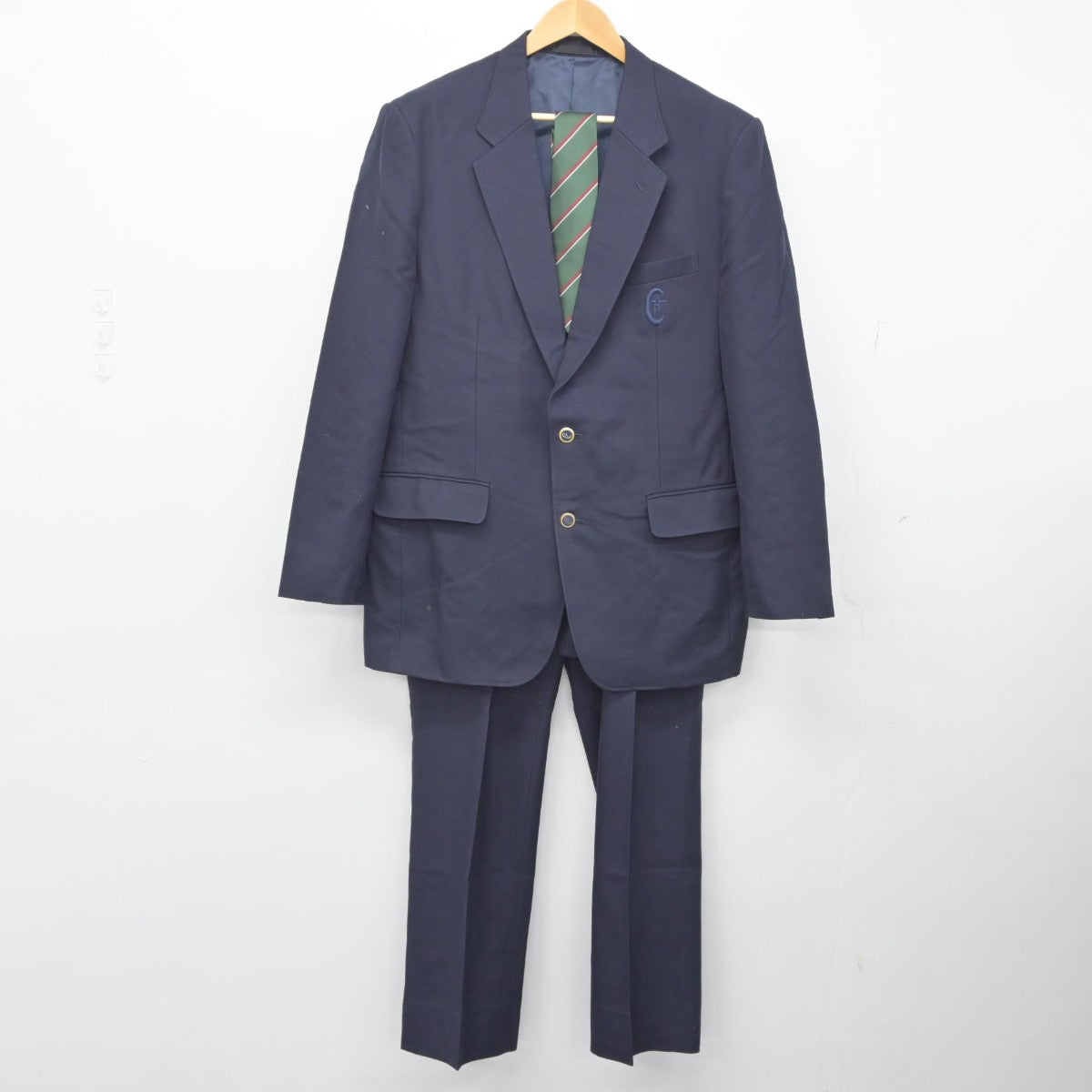 【中古】愛媛県 松山中央高等学校 男子制服 5点（ブレザー・ニット・ズボン）sf033284