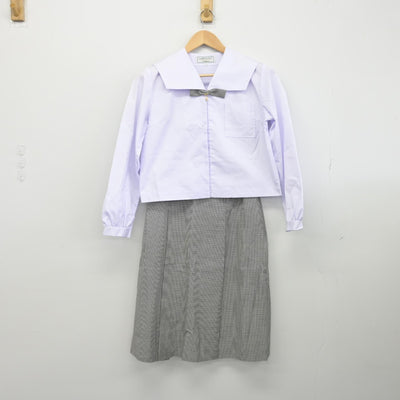 【中古】鹿児島県 鹿児島中央高等学校 女子制服 4点（シャツ・スカート）sf033293