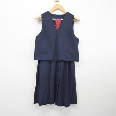 【中古】群馬県 玉村町立南中学校 女子制服 5点（ブレザー・ベスト・スカート）sf033304