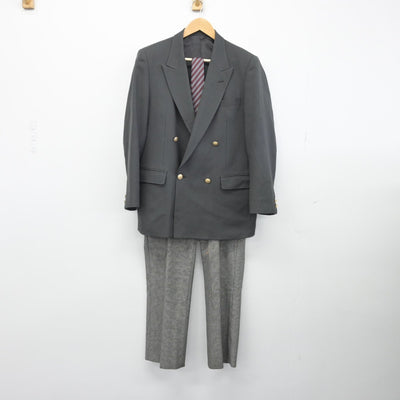 【中古】神奈川県 田奈高等学校 男子制服 3点（ブレザー・ズボン）sf033316