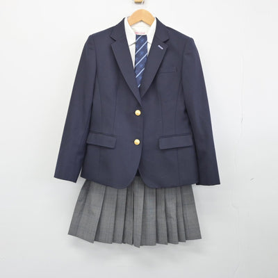 【中古】大阪府 近畿大学附属高等学校 女子制服 4点（ブレザー・シャツ・スカート）sf033317