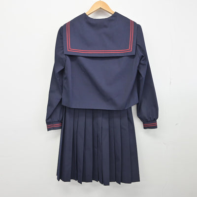 【中古】青森県 板柳中学校 女子制服 3点（セーラー服・スカート）sf033321