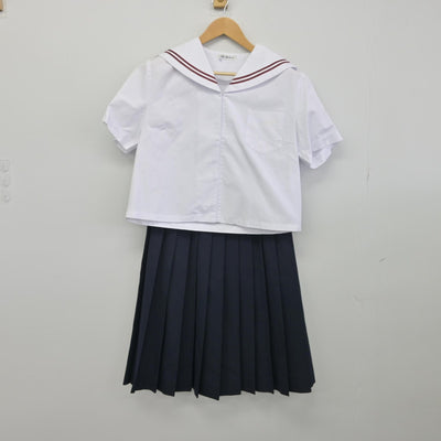 【中古】青森県 板柳中学校 女子制服 2点（セーラー服・スカート）sf033324