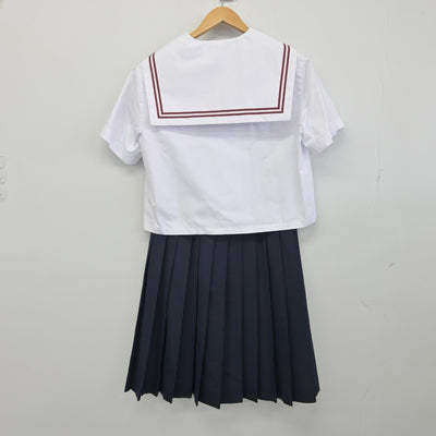 【中古】青森県 板柳中学校 女子制服 2点（セーラー服・スカート）sf033324