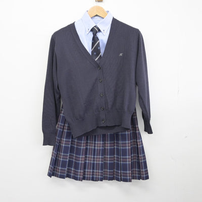 【中古】神奈川県 白鵬女子高等学校 女子制服 5点（ブレザー・ニット・シャツ・スカート）sf033328